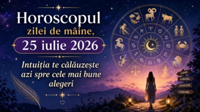Horoscopul zilei de mâine, 25 iulie 2026. Intuiția te călăuzește azi spre cele mai bune alegeri