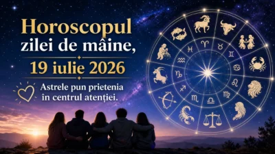 Horoscopul zilei de mâine, 19 iulie 2026. Astrele pun prietenia în centrul atenției