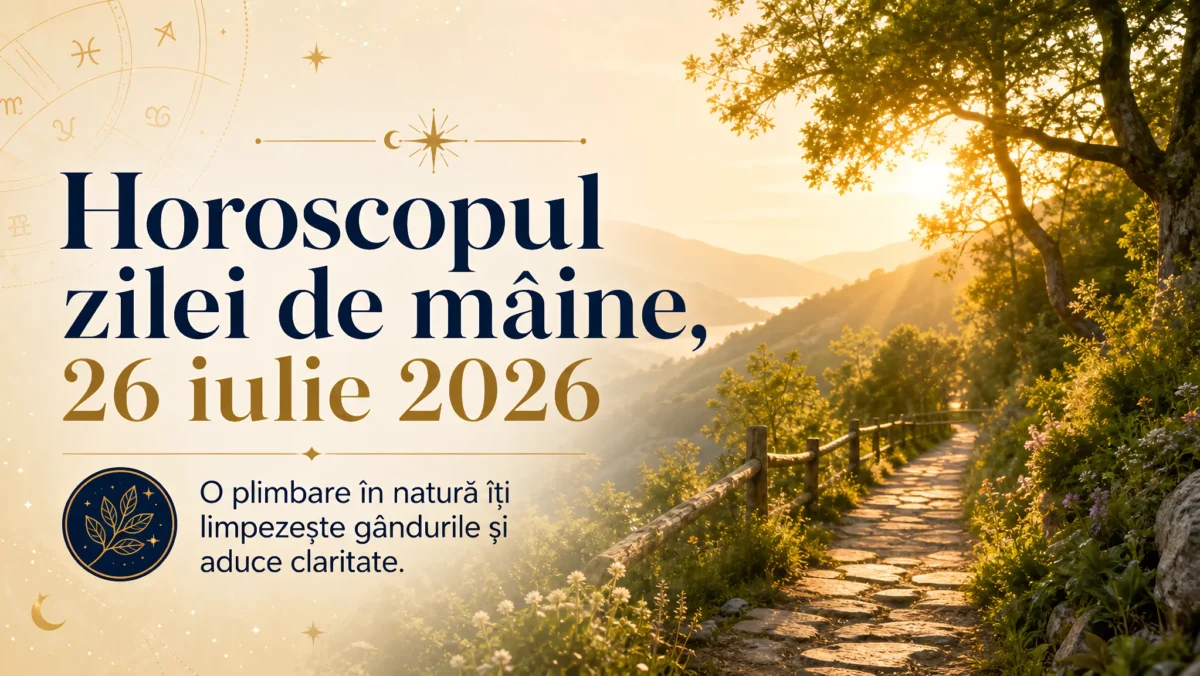 Horoscopul zilei de mâine, 26 iulie 2026. O plimbare în natură îți limpezește gândurile și aduce claritate