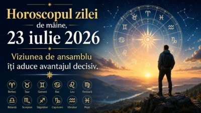 Horoscopul zilei de mâine, 23 iulie 2026. Viziunea de ansamblu îți aduce avantajul decisiv