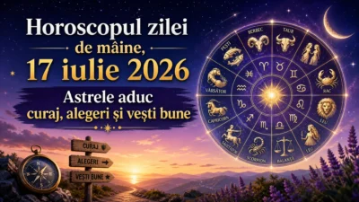 Horoscopul zilei de mâine, 17 iulie 2026. Astrele aduc curaj, alegeri și vești bune