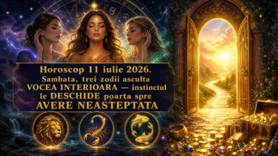 Horoscop 11 iulie 2026. Sambata, trei zodii asculta VOCEA INTERIOARA  instinctul le DESCHIDE poarta spre AVERE NEASTEPTATA