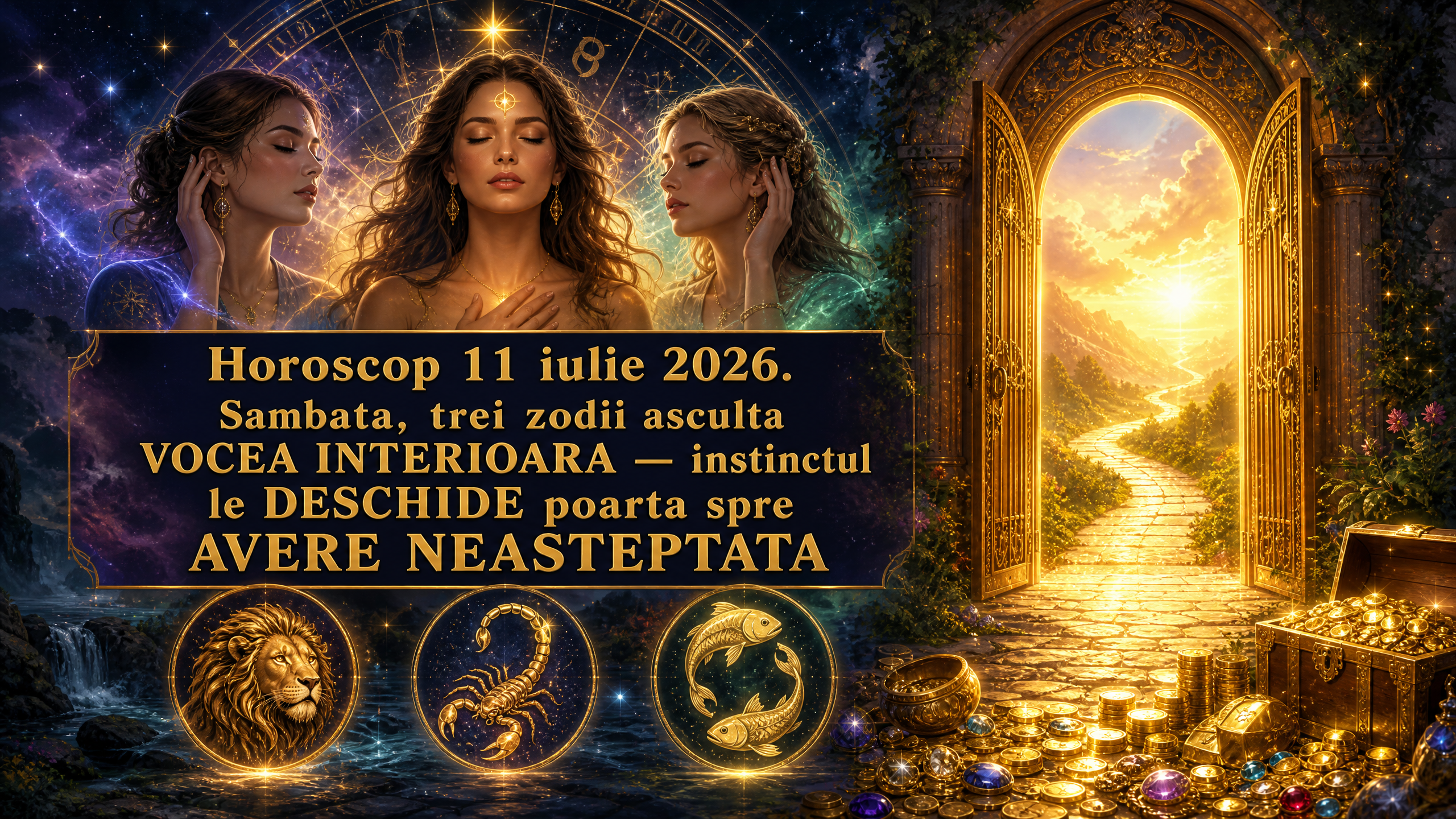 Horoscop 11 iulie 2026. Sambata, trei zodii asculta VOCEA INTERIOARA  instinctul le DESCHIDE poarta spre AVERE NEASTEPTATA