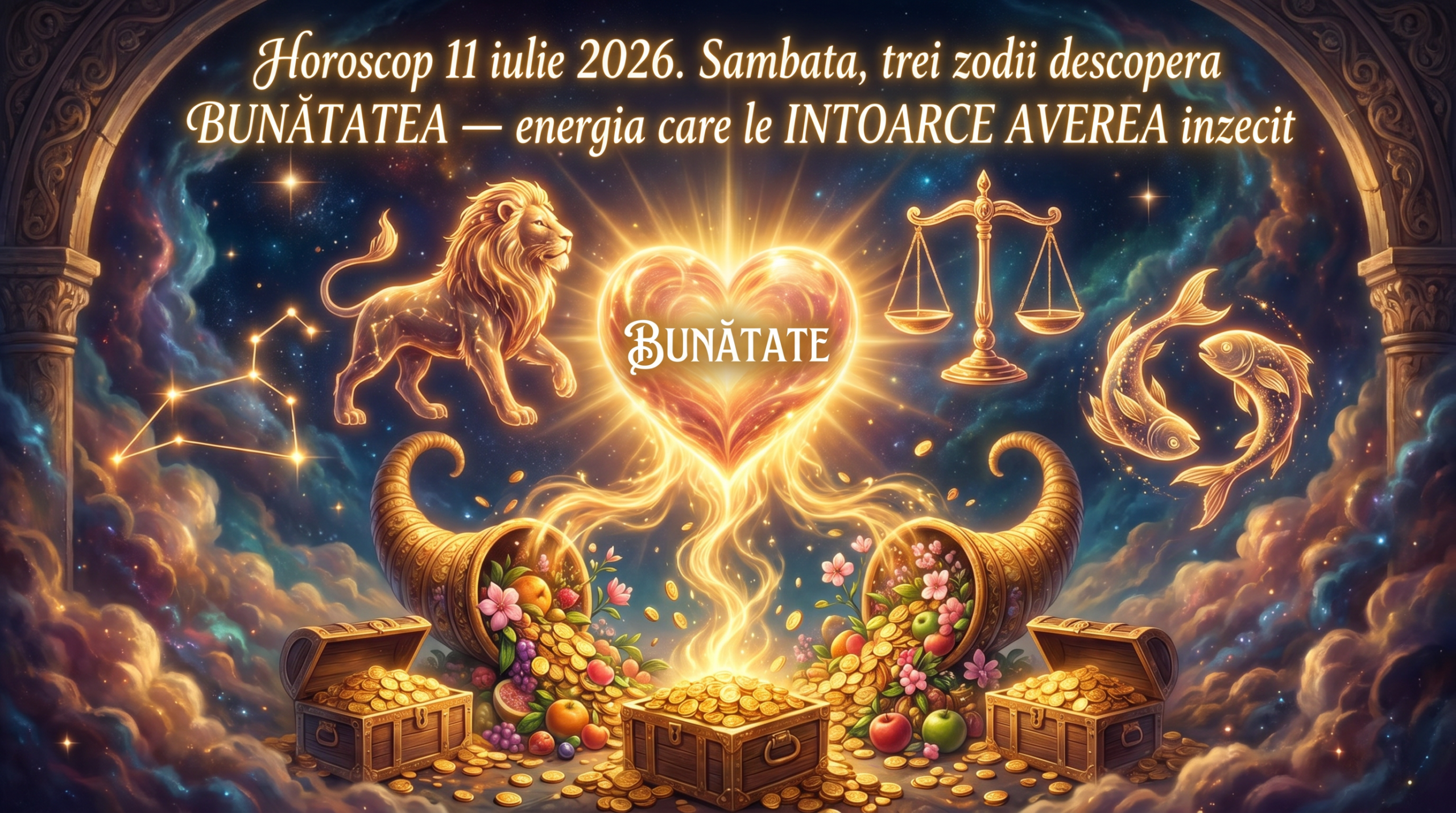 Horoscop 11 iulie 2026. Sambata, trei zodii descopera BUNATATEA  energia care le INTOARCE AVEREA inzecit