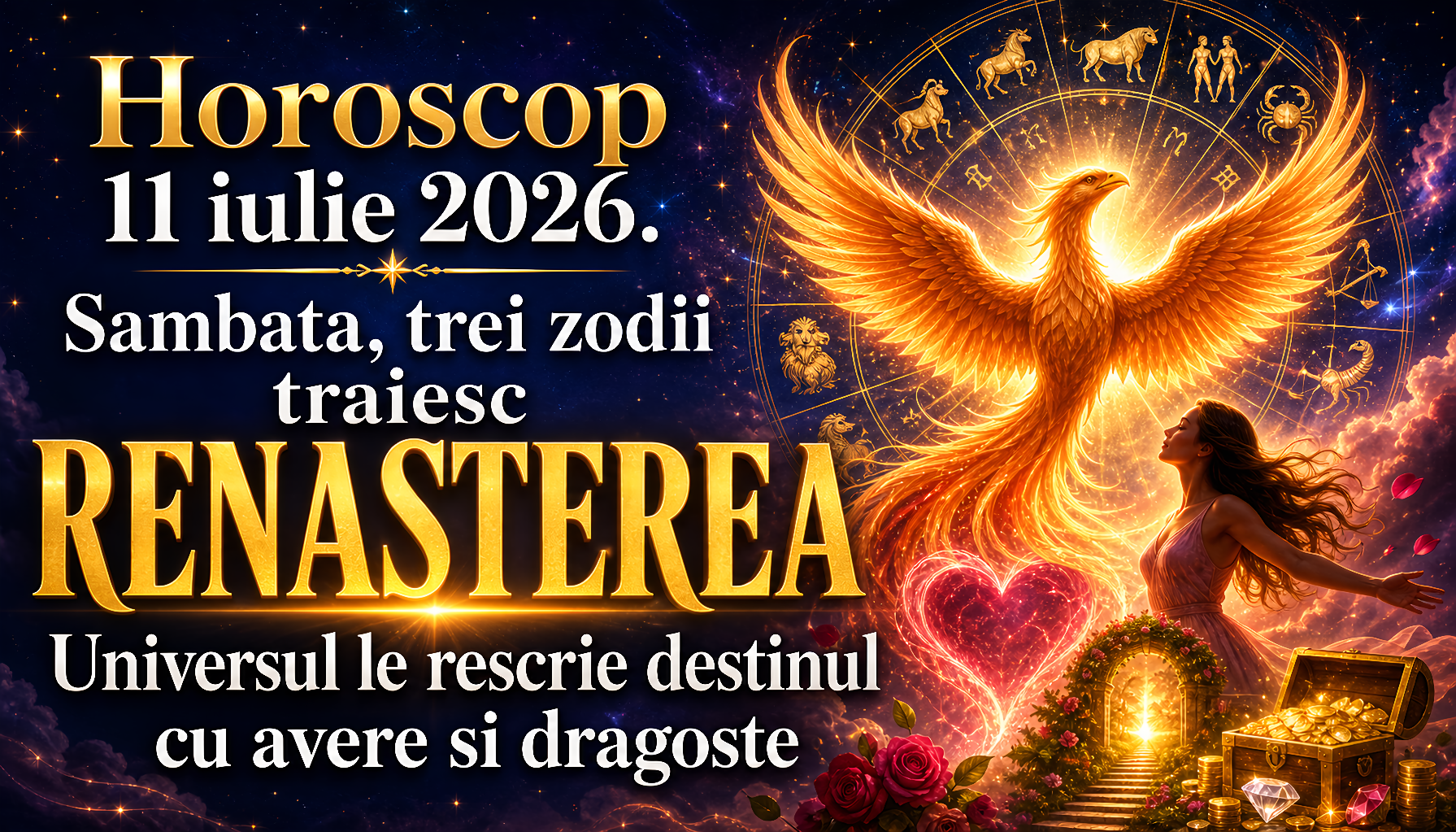 Horoscop 11 iulie 2026. Sambata, trei zodii traiesc RENASTEREA  Universul le rescrie destinul cu avere si dragoste