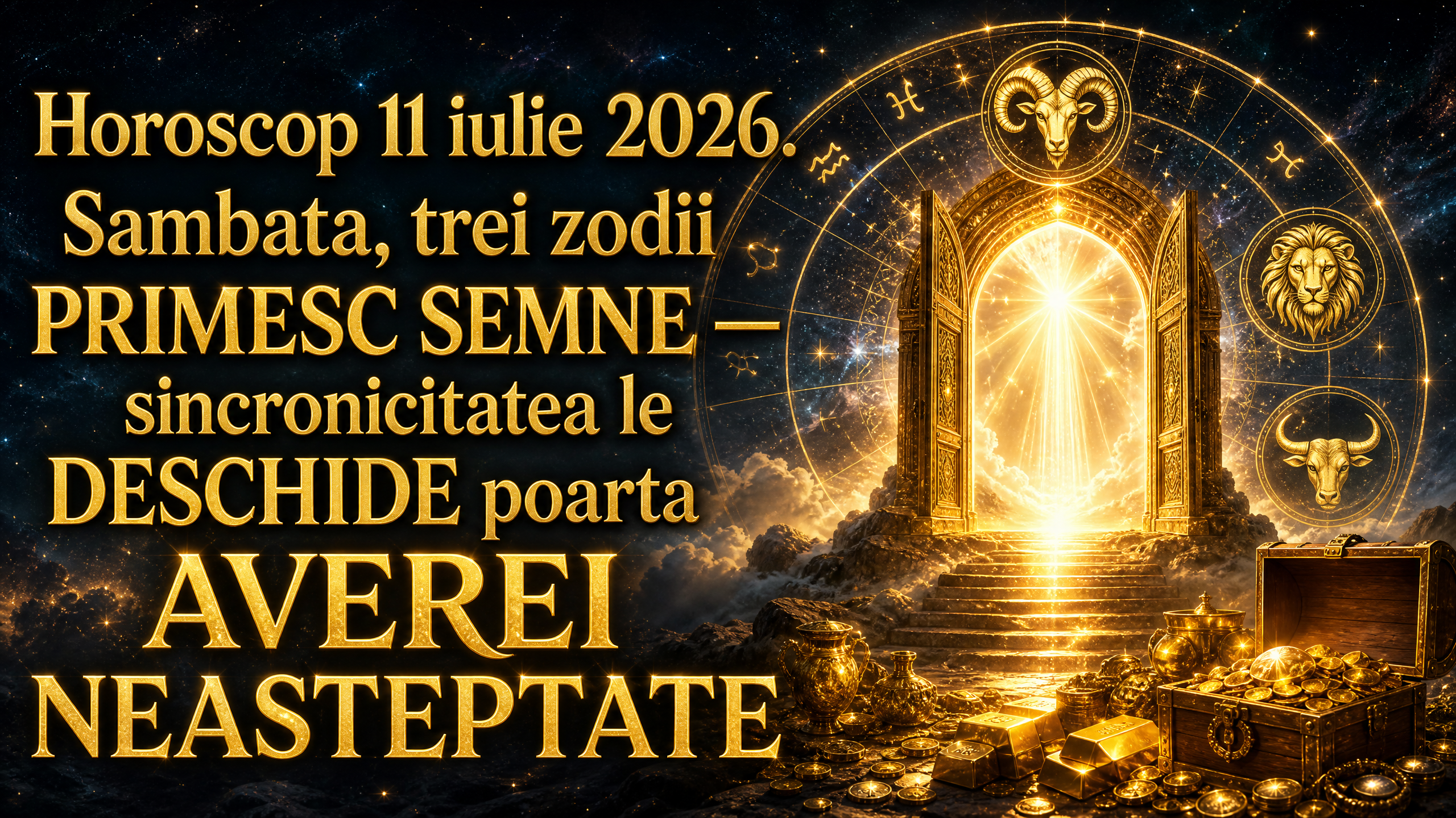 Horoscop 11 iulie 2026. Sambata, trei zodii PRIMESC SEMNE — sincronicitatea le DESCHIDE poarta AVEREI NEASTEPTATE