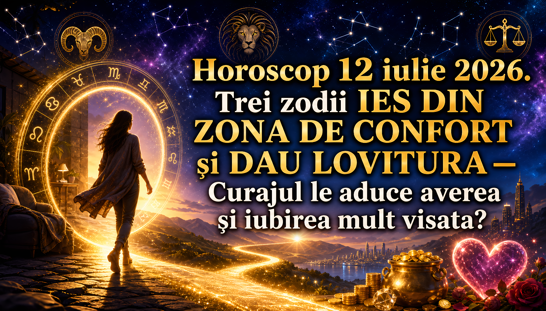 Horoscop 12 iulie 2026. Trei zodii IES DIN ZONA DE CONFORT si DAU LOVITURA – Curajul le aduce averea si iubirea mult visata?