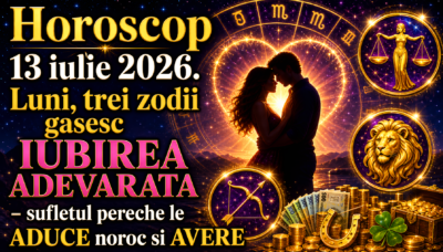 Horoscop 13 iulie 2026. Luni, trei zodii gasesc IUBIREA ADEVARATA – sufletul pereche le ADUCE noroc si AVERE