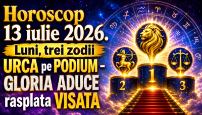 Horoscop 13 iulie 2026. Luni, trei zodii URCA pe PODIUM – GLORIA ADUCE rasplata VISATA
