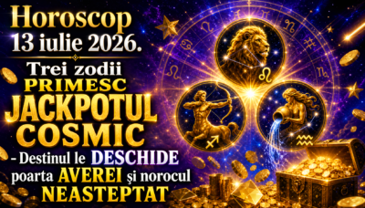 Horoscop 13 iulie 2026. Trei zodii PRIMESC JACKPOTUL COSMIC – Destinul le DESCHIDE poarta AVEREI si norocul NEASTEPTAT