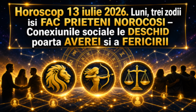 Horoscop 13 iulie 2026. Luni, trei zodii isi FAC PRIETENI NOROCOSI – Conexiunile sociale le DESCHID poarta AVEREI si a FERICIRII