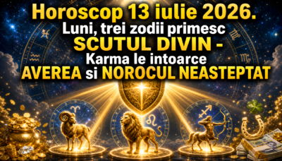 Horoscop 13 iulie 2026. Luni, trei zodii primesc SCUTUL DIVIN – Karma le intoarce AVEREA si NOROCUL NEASTEPTAT
