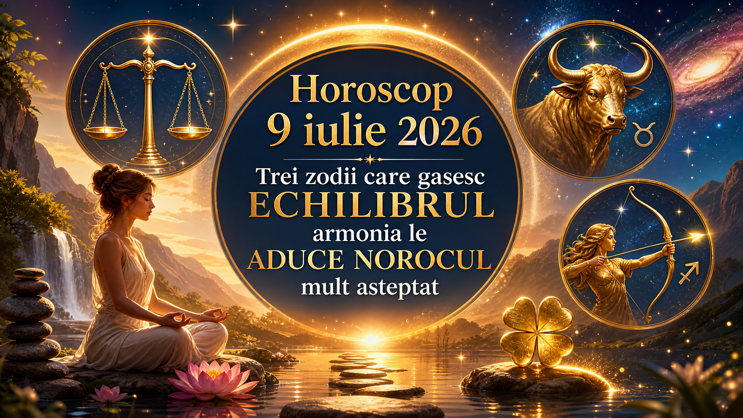 Horoscop 9 iulie 2026. Trei zodii care gasesc ECHILIBRUL  armonia le ADUCE NOROCUL mult asteptat