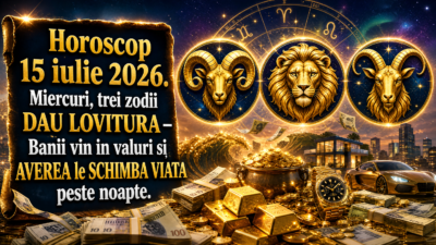 Horoscop 15 iulie 2026. Miercuri, trei zodii DAU LOVITURA – Banii vin in valuri si AVEREA le SCHIMBA VIATA peste noapte