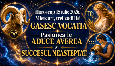 Horoscop 15 iulie 2026. Miercuri, trei zodii isi GASESC VOCATIA – Pasiunea le ADUCE AVEREA si SUCCESUL NEASTEPTAT