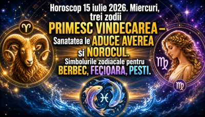 Horoscop 15 iulie 2026. Miercuri, trei zodii PRIMESC VINDECAREA – Sanatatea le ADUCE AVEREA si NOROCUL