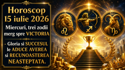 Horoscop 15 iulie 2026. Miercuri, trei zodii merg spre VICTORIA – Gloria si SUCCESUL le ADUCE AVEREA si RECUNOASTEREA NEASTEPTATA