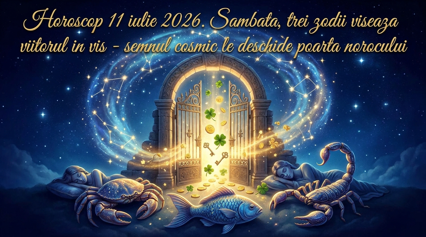 Horoscop 11 iulie 2026. Sambata, trei zodii viseaza viitorul in vis  semnul cosmic le deschide poarta norocului
