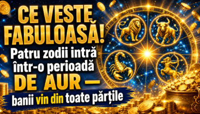 CE VESTE FABULOASĂ! Patru zodii intră într-o perioadă DE AUR — banii vin din toate părțile