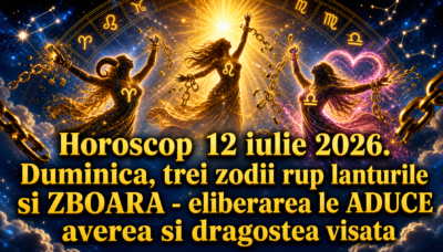 Horoscop 12 iulie 2026. Duminica, trei zodii rup lanturile si ZBOARA – eliberarea le ADUCE averea si dragostea visata
