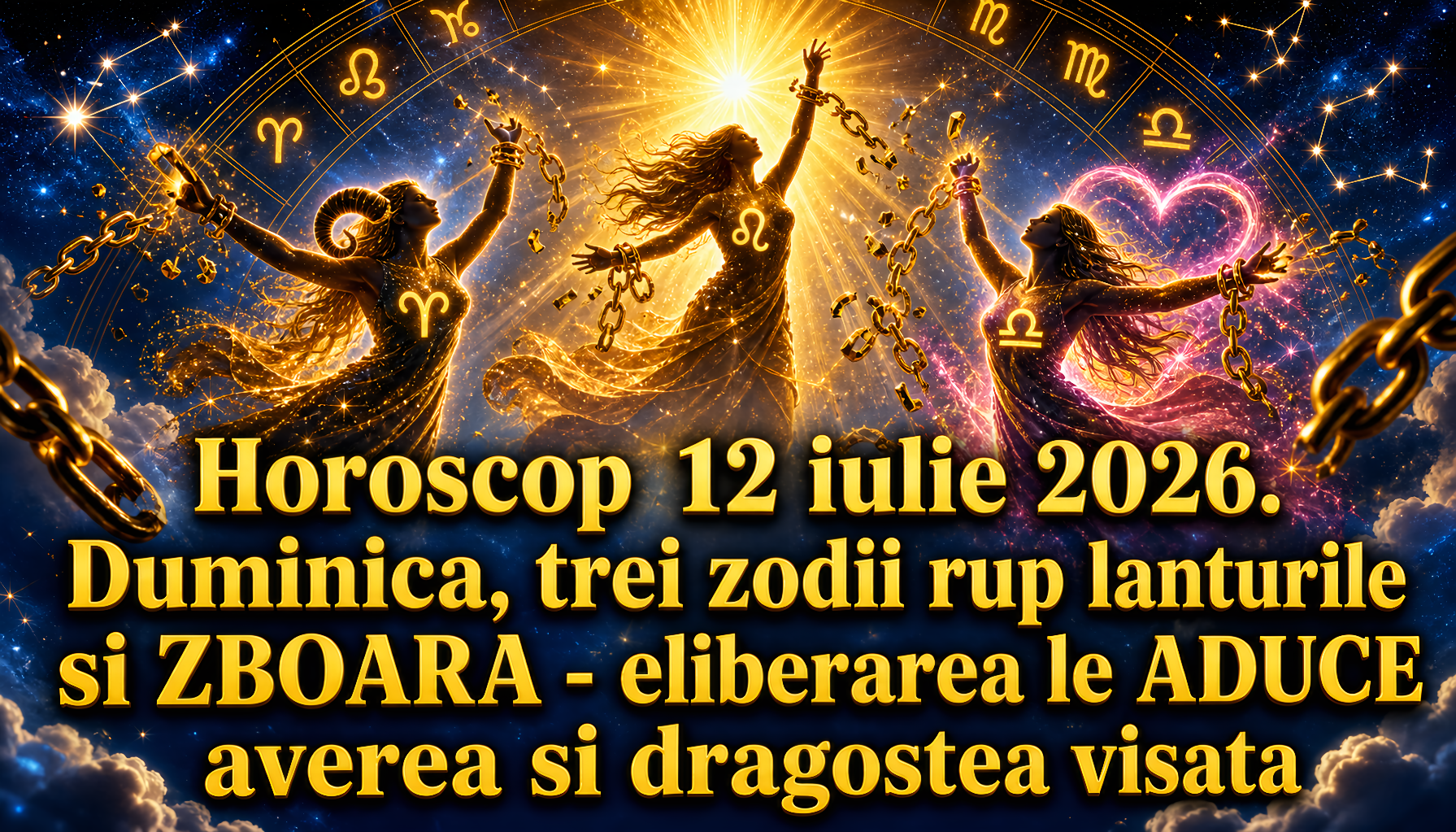 Horoscop 12 iulie 2026. Duminica, trei zodii rup lanturile si ZBOARA – eliberarea le ADUCE averea si dragostea visata