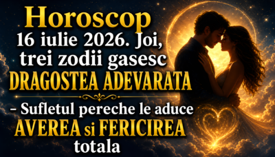 Horoscop 16 iulie 2026. Joi, trei zodii gasesc DRAGOSTEA ADEVARATA – Sufletul pereche le aduce AVEREA si FERICIREA totala
