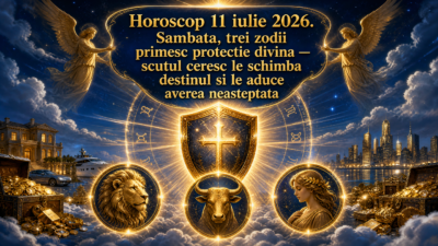 Horoscop 11 iulie 2026. Sambata, trei zodii primesc PROTECTIE DIVINA  scutul ceresc le schimba destinul si le aduce averea neasteptata