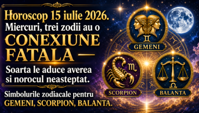 Horoscop 15 iulie 2026. Miercuri, trei zodii au o CONEXIUNE FATALA – Soarta le aduce averea si norocul neasteptat
