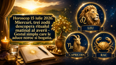 Horoscop 15 iulie 2026. Miercuri, trei zodii descopera ritualul matinal al averii – Gestul simplu care le aduce noroc si bogatia