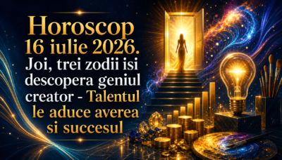 Horoscop 16 iulie 2026. Joi, trei zodii isi descopera geniul creator – Talentul le aduce averea si succesul