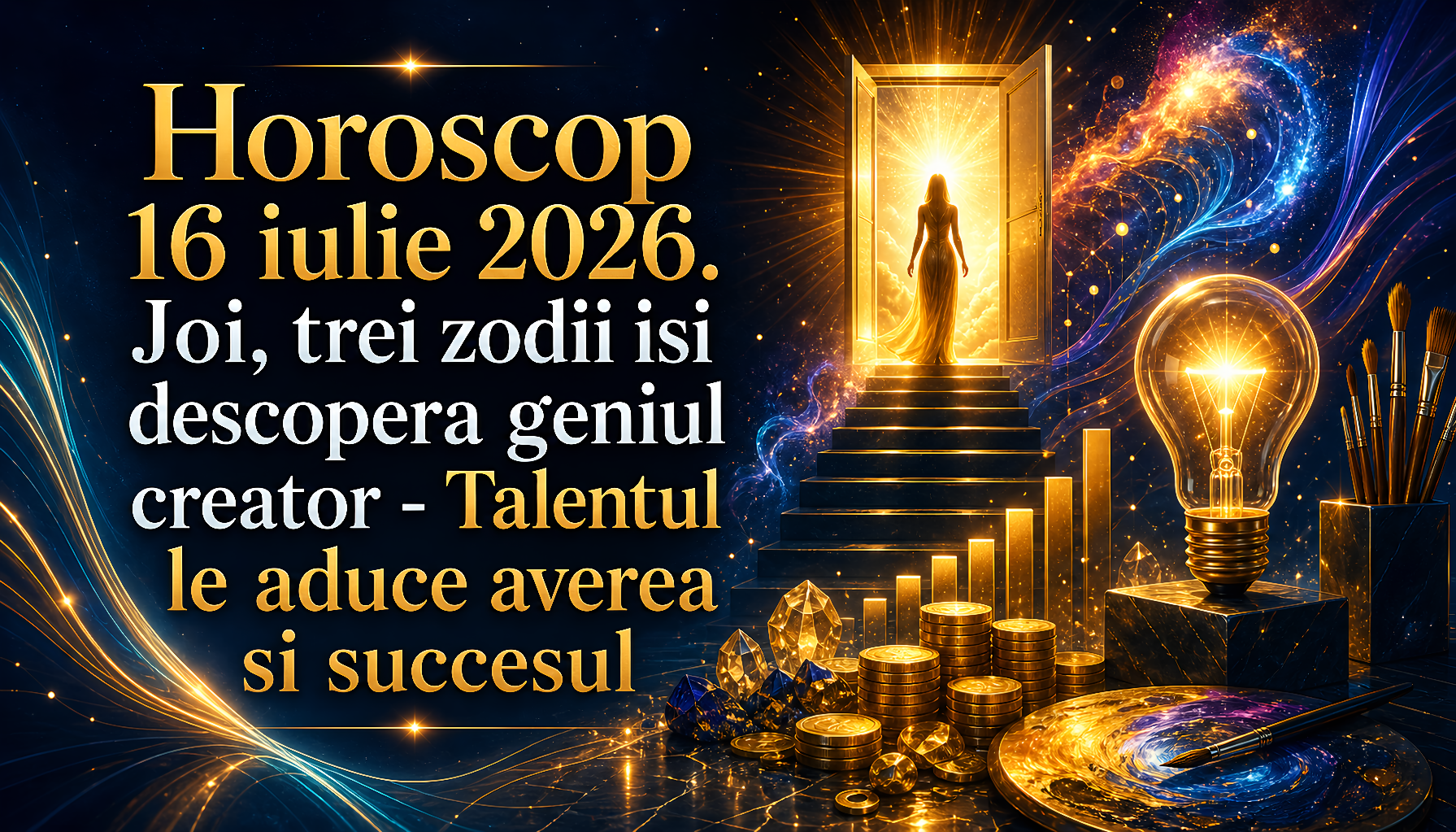 Horoscop 16 iulie 2026. Joi, trei zodii isi descopera geniul creator – Talentul le aduce averea si succesul