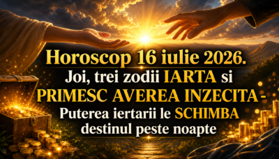 Horoscop 16 iulie 2026. Joi, trei zodii IARTA si PRIMESC AVEREA INZECITA – Puterea iertarii le SCHIMBA destinul peste noapte