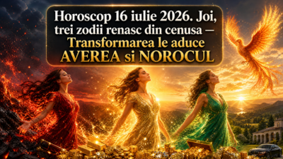 Horoscop 16 iulie 2026. Joi, trei zodii renasc din cenusa – Transformarea le aduce AVEREA si NOROCUL