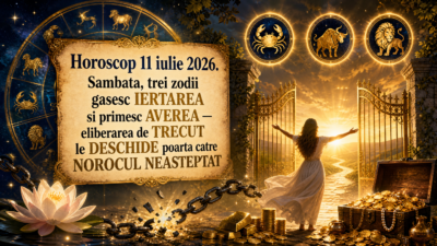 Horoscop 11 iulie 2026. Sambata, trei zodii gasesc IERTAREA si primesc AVEREA  eliberarea de TRECUT le DESCHIDE poarta catre NOROCUL NEASTEPTAT