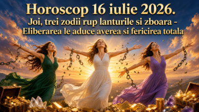 Horoscop 16 iulie 2026. Joi, trei zodii rup lanturile si zboara – Eliberarea le aduce averea si fericirea totala