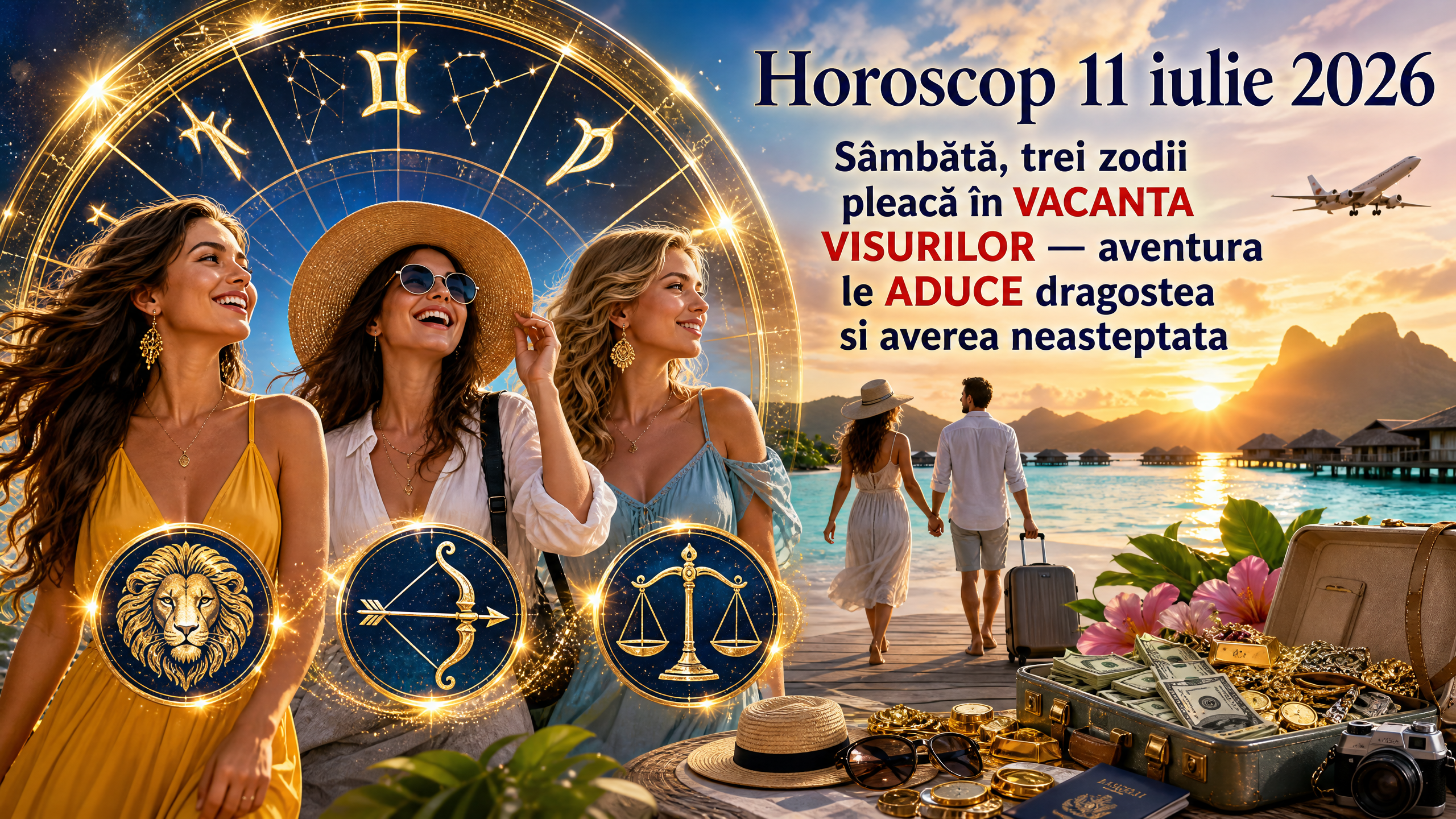 Horoscop 11 iulie 2026. Sâmbătă, trei zodii pleacă în VACANTA VISURILOR  aventura le ADUCE dragostea si averea neasteptata