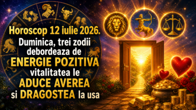 Horoscop 12 iulie 2026. Duminica, trei zodii debordeaza de ENERGIE POZITIVA – vitalitatea le ADUCE AVEREA si DRAGOSTEA la usa