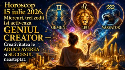 Horoscop 15 iulie 2026. Miercuri, trei zodii isi activeaza GENIUL CREATOR – Creativitatea le ADUCE AVEREA si SUCCESUL neasteptat