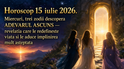 Horoscop 15 iulie 2026. Miercuri, trei zodii descopera ADEVARUL ASCUNS – revelatia care le redefineste viata si le aduce implinirea mult asteptata