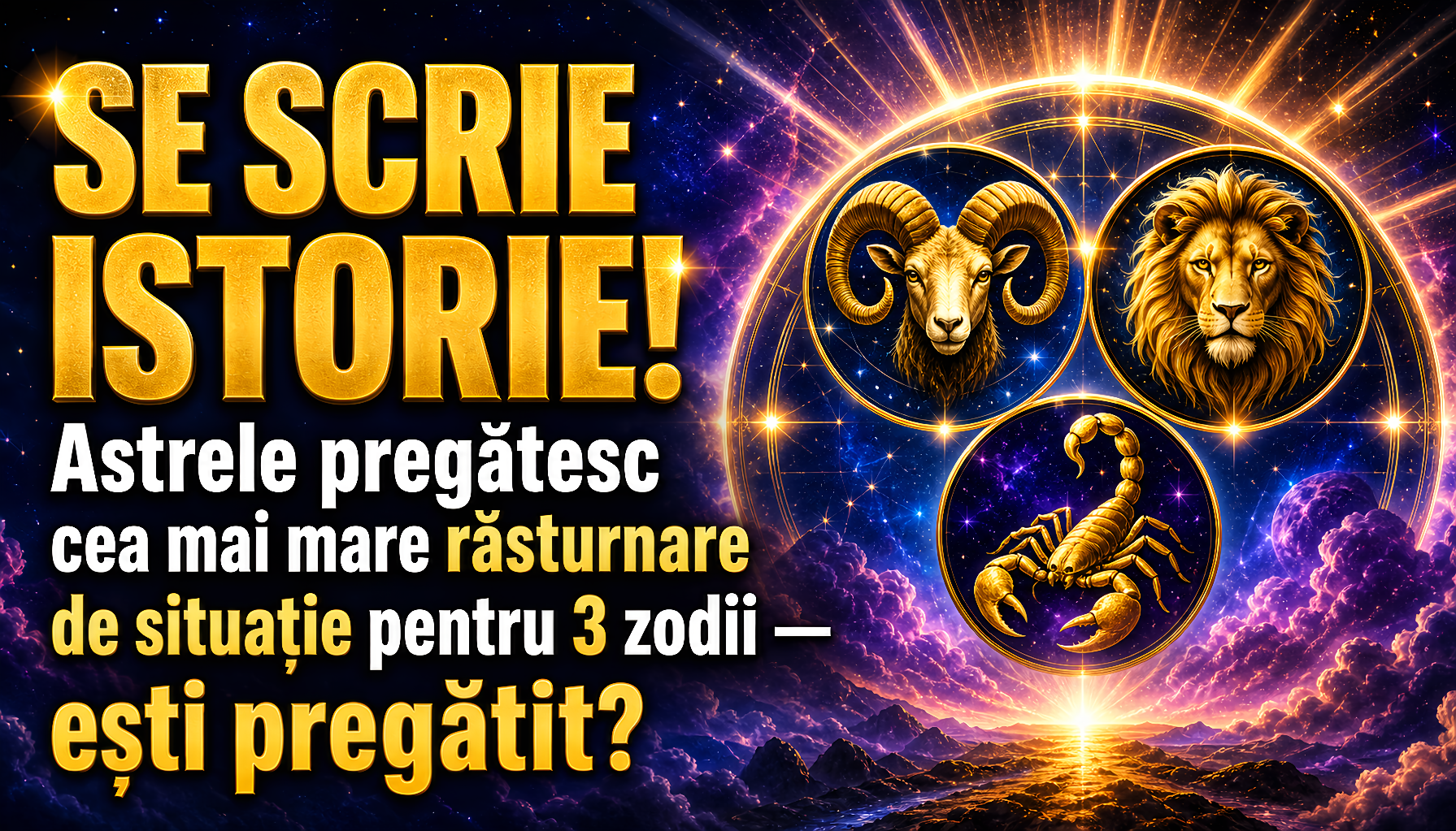 SE SCRIE ISTORIE! Astrele pregătesc cea mai mare răsturnare de situație pentru 3 zodii — ești pregătit?
