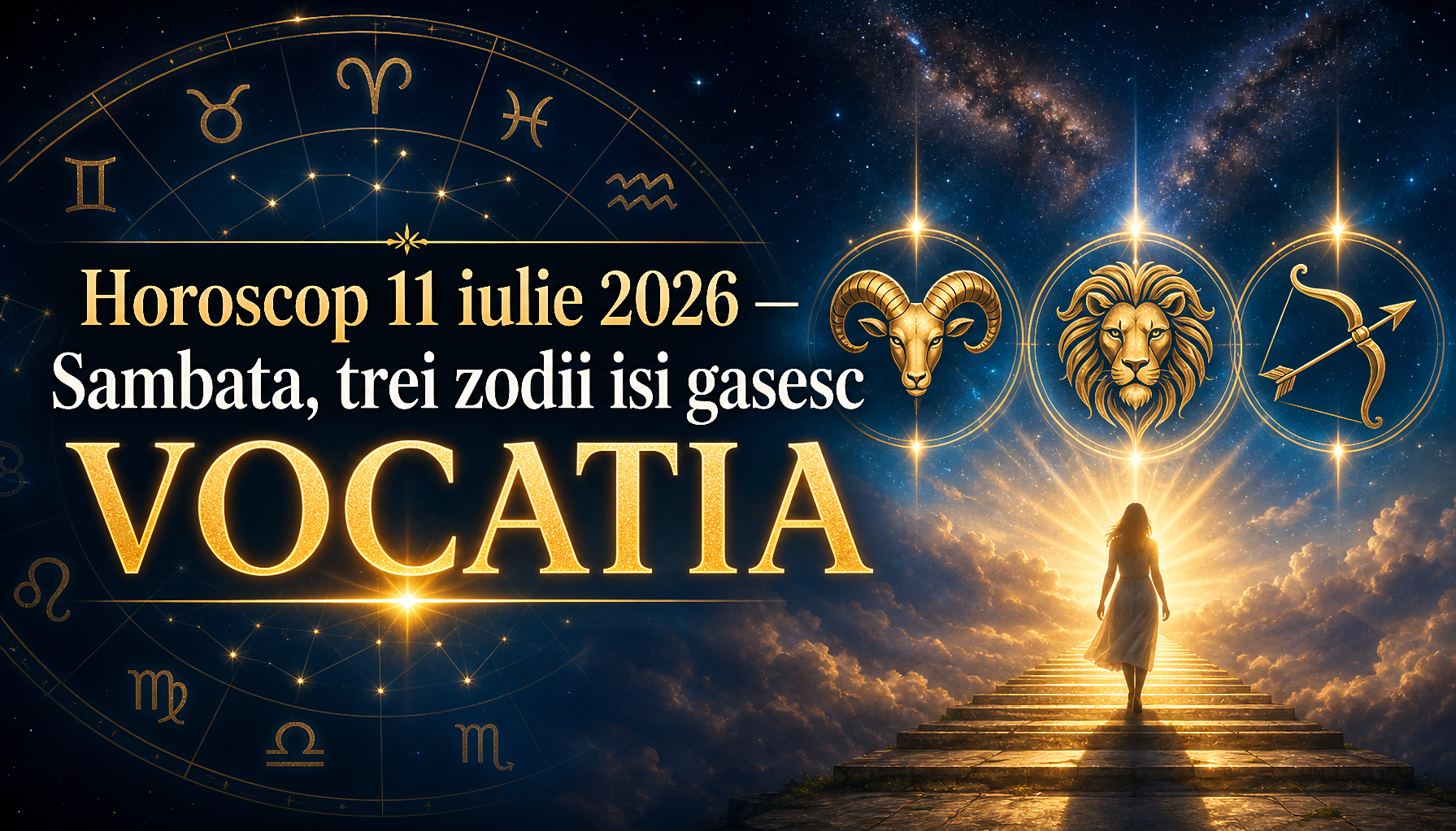 Horoscop 11 iulie 2026. Sambata, trei zodii isi gasesc VOCATIA  Universul le DESCHIDE poarta catre AVERE si NOROC