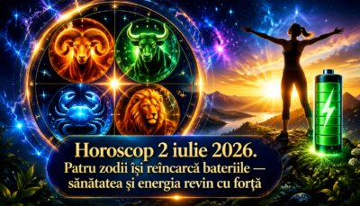 Horoscop 2 iulie 2026. Patru zodii își reîncarcă bateriile — sănătatea și energia revin cu forță
