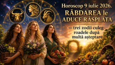 Horoscop 9 iulie 2026. RĂBDAREA le ADUCE RĂSPLATA  trei zodii culeg roadele după multă așteptare