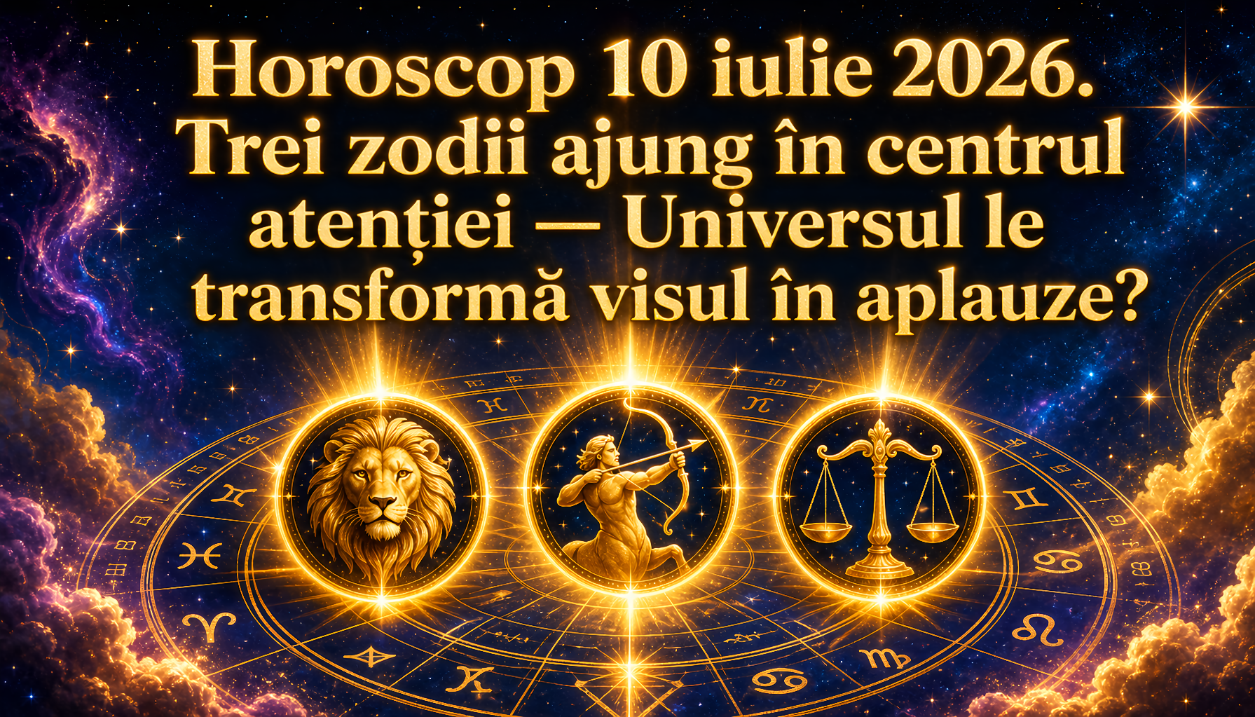 Horoscop 10 iulie 2026. Trei zodii ajung în centrul atenției — Universul le transformă visul în aplauze?