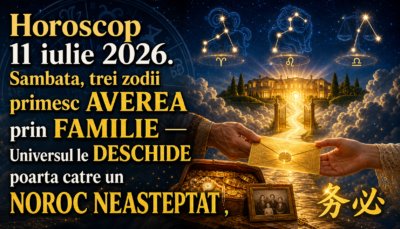 Horoscop 11 iulie 2026. Sambata, trei zodii primesc AVEREA prin FAMILIE  Universul le DESCHIDE poarta catre un NOROC NEASTEPTAT