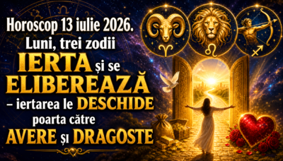 Horoscop 13 iulie 2026. Luni, trei zodii IERTA si se ELIBEREAZA – iertarea le DESCHIDE poarta catre AVERE SI DRAGOSTE