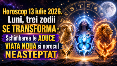 Horoscop 13 iulie 2026. Luni, trei zodii SE TRANSFORMA – Schimbarea le ADUCE VIATA NOUA si norocul NEASTEPTAT