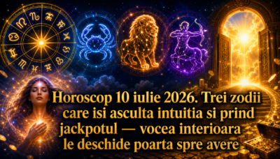 Horoscop 10 iulie 2026. Trei zodii care isi asculta intuitia si prind jackpotul  vocea interioara le deschide poarta spre avere