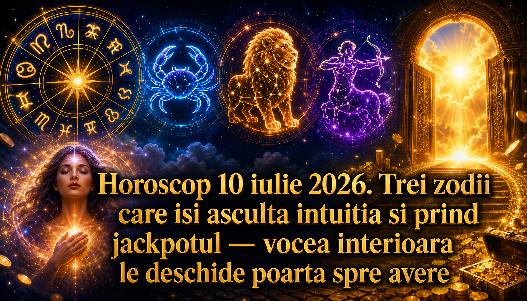 Horoscop 10 iulie 2026. Trei zodii care isi asculta intuitia si prind jackpotul  vocea interioara le deschide poarta spre avere