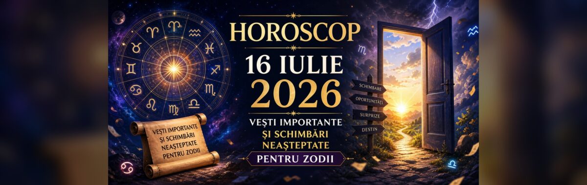 Horoscop 16 iulie 2026 Vești importante și schimbări neașteptate pentru zodii